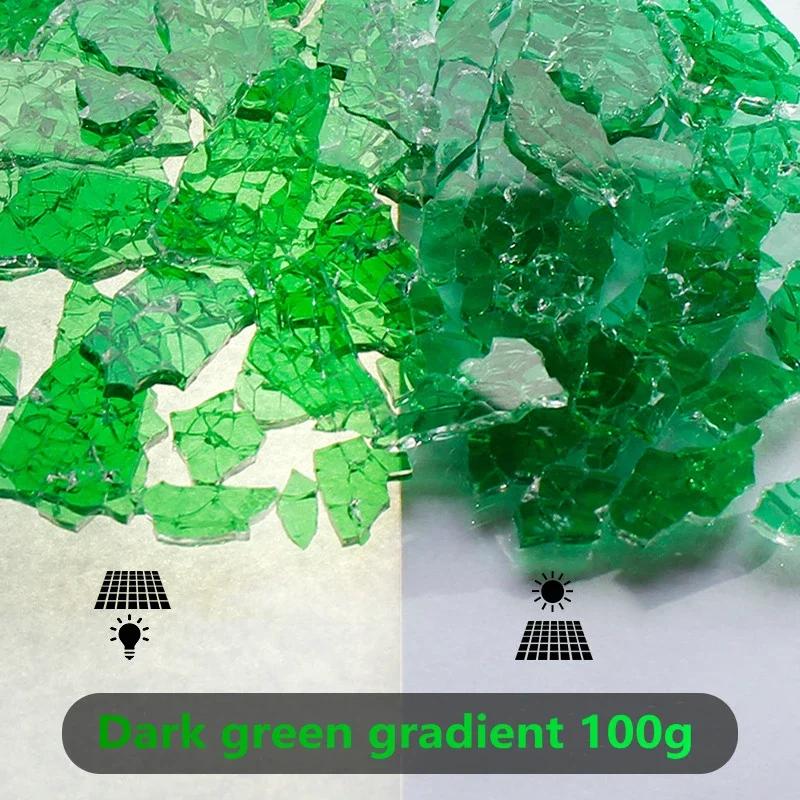 Красочные осколки льда, хрустальная мозаика, сделай сам, креативное ручное мозаичное искусство, цветное закаленное стекло, прозрачные частицы, 100 г