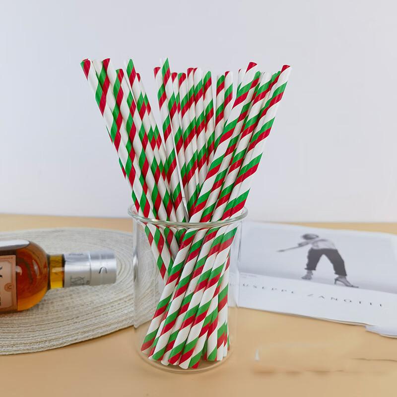 Mixed Color Biodegradable Paper Drinking Straws