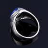 Кольцо Charm Noble 100% 925 пробы из серебра 10x14 мм с лазуритом, обручальное кольцо для девушки, женщины, на годовщину, день рождения, подарок