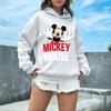 Винтажное худи с принтом Микки Мауса Дисней Женское Мужское Осень Оверсайз Повседневный Уличный стиль Мультяшный Графический Пуловер Толстовка Модные Топы
