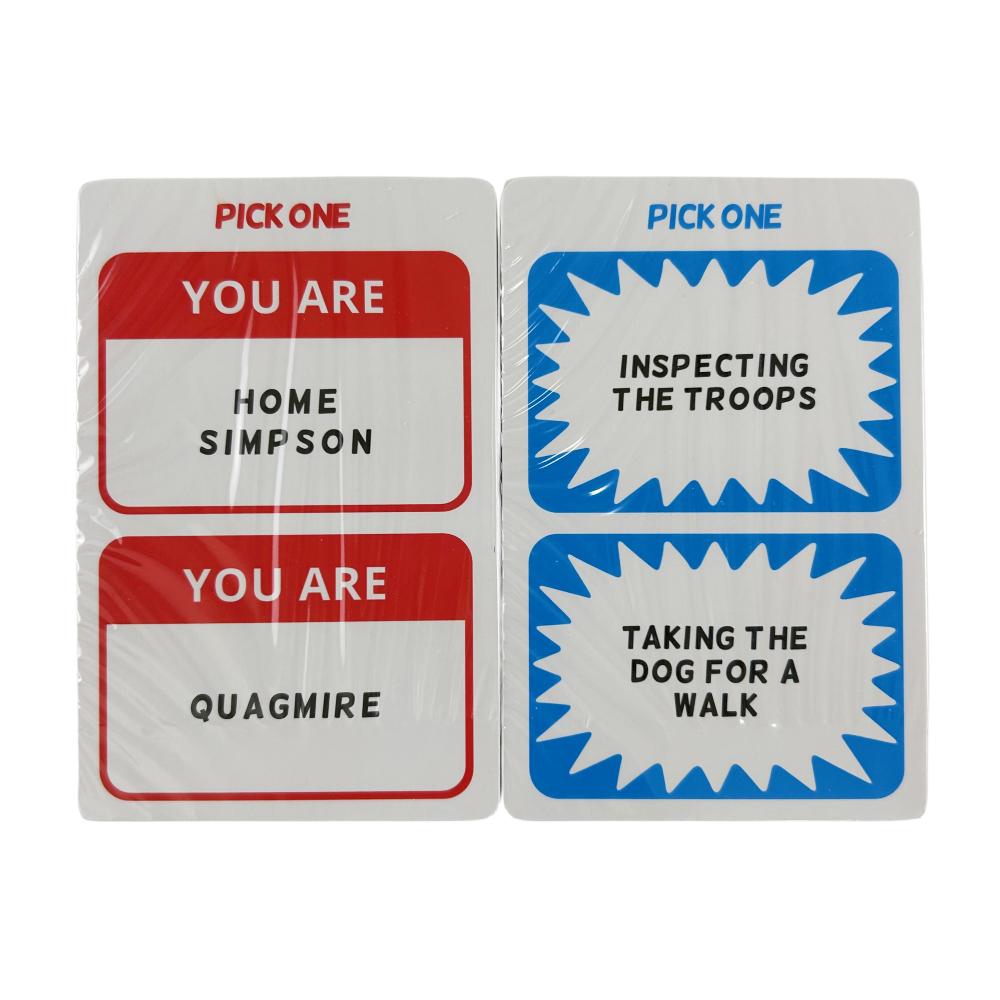 Карточная игра «Кто я и что я делаю» Веселая игра для вечеринок Шарады Впечатления Карточная игра для взрослых Пары Семья Для путешествий