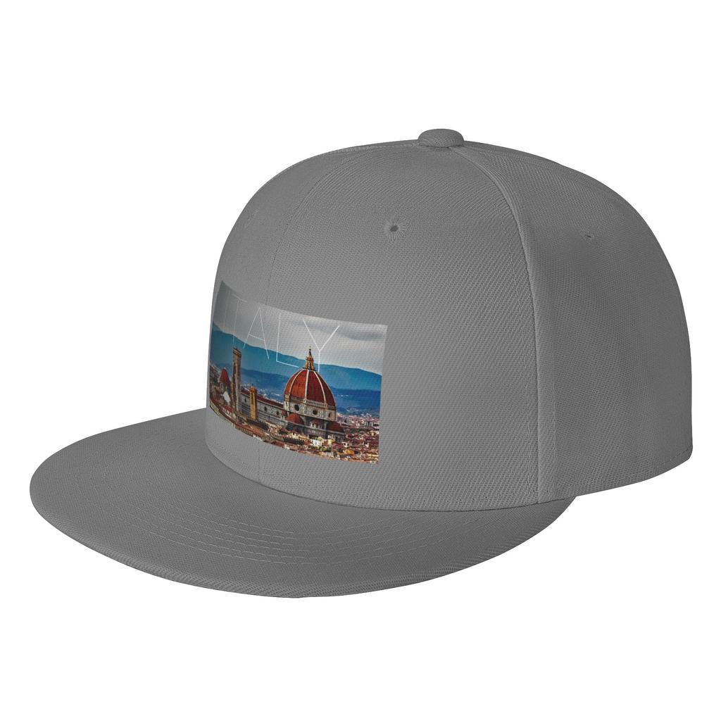 Fashion Scenic View of The City Of Florence Flat Brim Sun Hat Casual Gatherings Trucker Cap