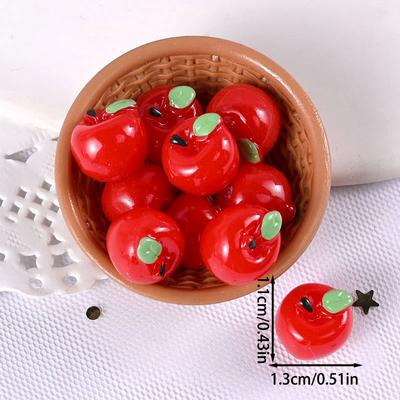 10 шт./пакет миниатюрная имитация фруктов кукольный домик игрушка мини милая фруктовая модель ювелирные изделия аксессуары своими руками микро ландшафтные украшения подарки