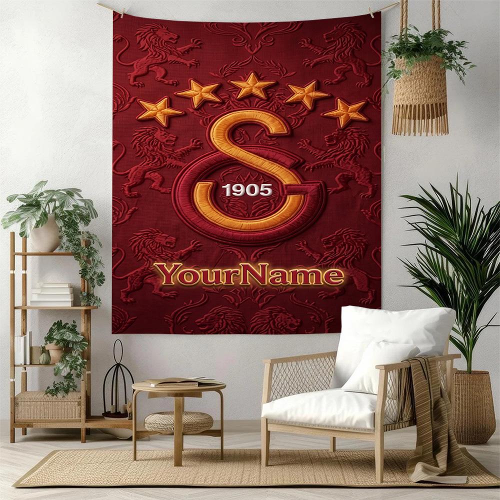 Galatasaray Custom Your Name Wall Decor Tapestry Art For Pet Memorial Birthdaywedding Party Backdrop Family Gift