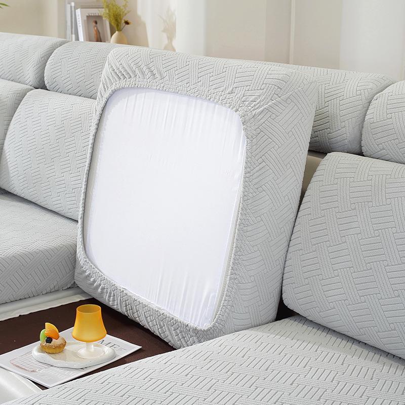 Универсальный нескользящий эластичный чехол для дивана - Однотонный, всесезонный чехол-протектор для подушек с полной оберткой