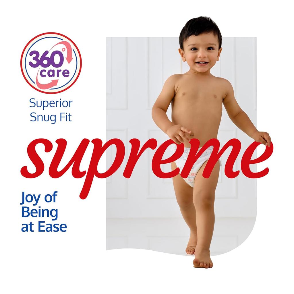 LuvLap Supreme Подгузники-штанишки Большие 9-14 кг, 62 шт., Дышащие, Похожие на хлопок, Для комфорта в течение всего дня, Защита на 12 часов