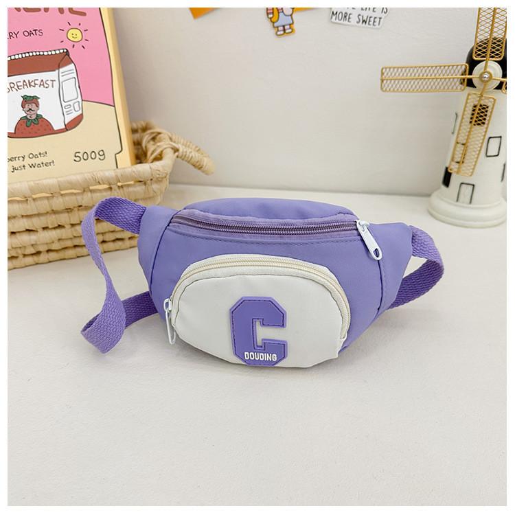 Adorable Korean Style Color Block Childrens Chest Bag With Ample Capacity For Daily Use