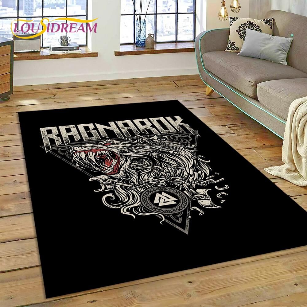 Викинг, скандинавская мифология, Один, Валгалла, символы, ковер для дома, гостиной, спальни, дивана, коврик для двери, декор, детский нескользящий напольный коврик