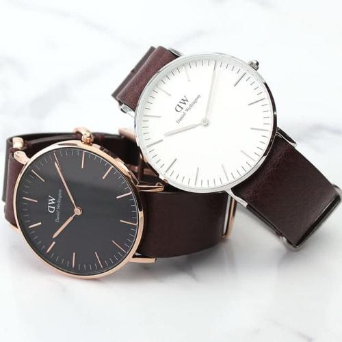 MOD NATO Strap Watch Replacement Band, Italian Leather, Dark Brown with Silver Buckle, Compatible with 18mm NATO Straps