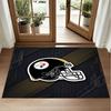 Pittsburgh Steelers Design Crystal Velvet Rug Soft Decorative Mat for Bedroom Entrance