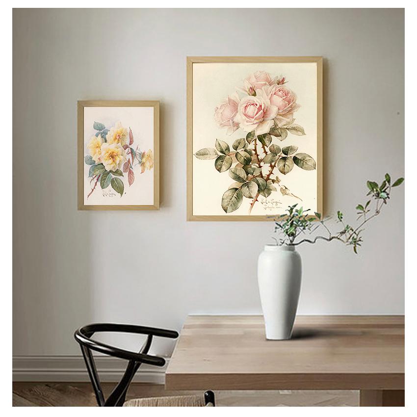 И принты, украшение дома, настенные художественные картины для гостиной, ностальгическая пасторальная картина на холсте, европейские ретро постеры с цветами без рамки