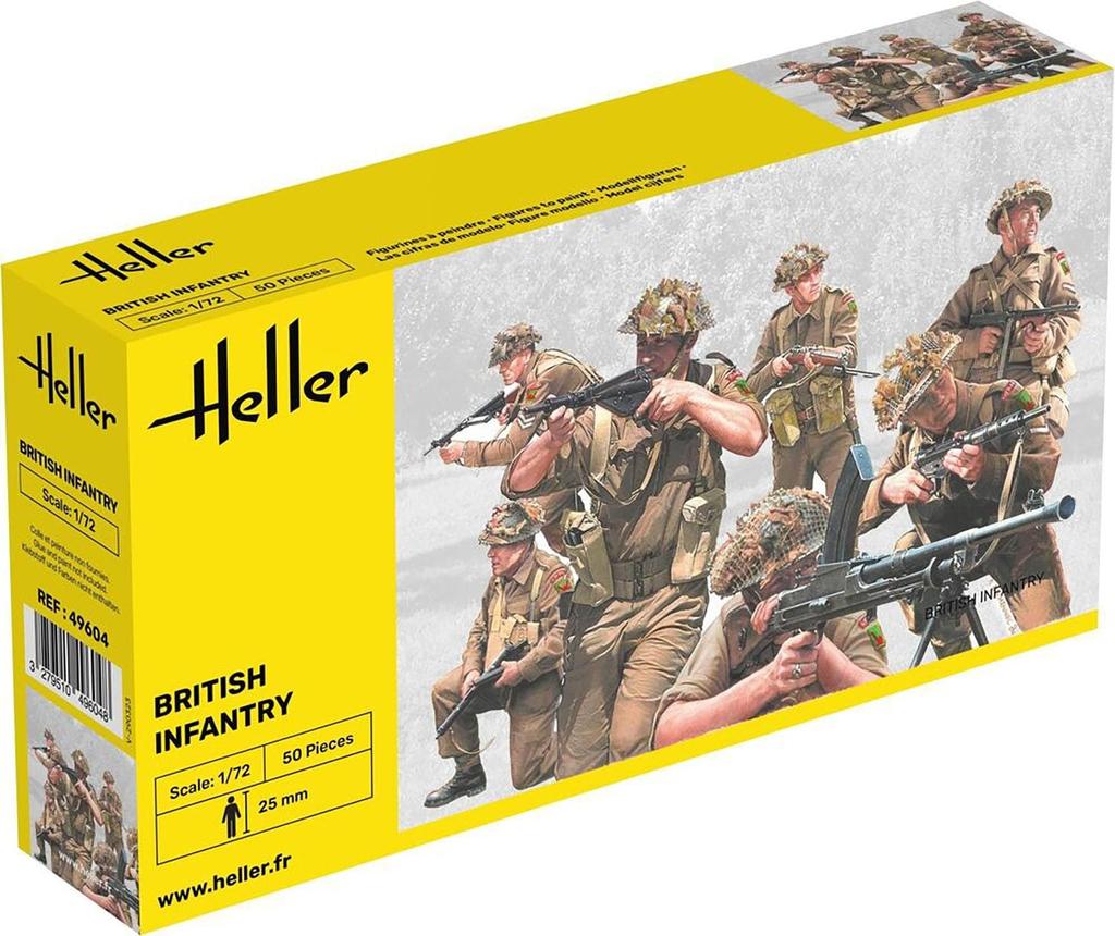 Platz Herrere WW2 British Infantry Plastic Model HE49604 1/72 (Human/Animal)