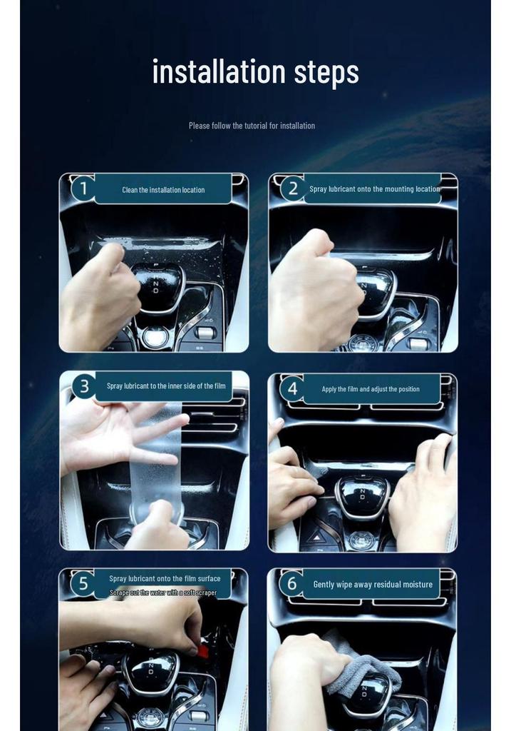BMW 3 серии/GT (2014-2019 гг.) Комплект пленок TPU для салона: Защитная пленка от царапин для консоли и приборной панели.