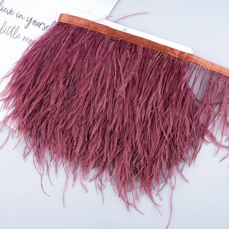 Diy Handmade Accessories Colorful Ostrich Feather Cloth Edge Decorative Accessories Clothing Accessories Wedding Skirt