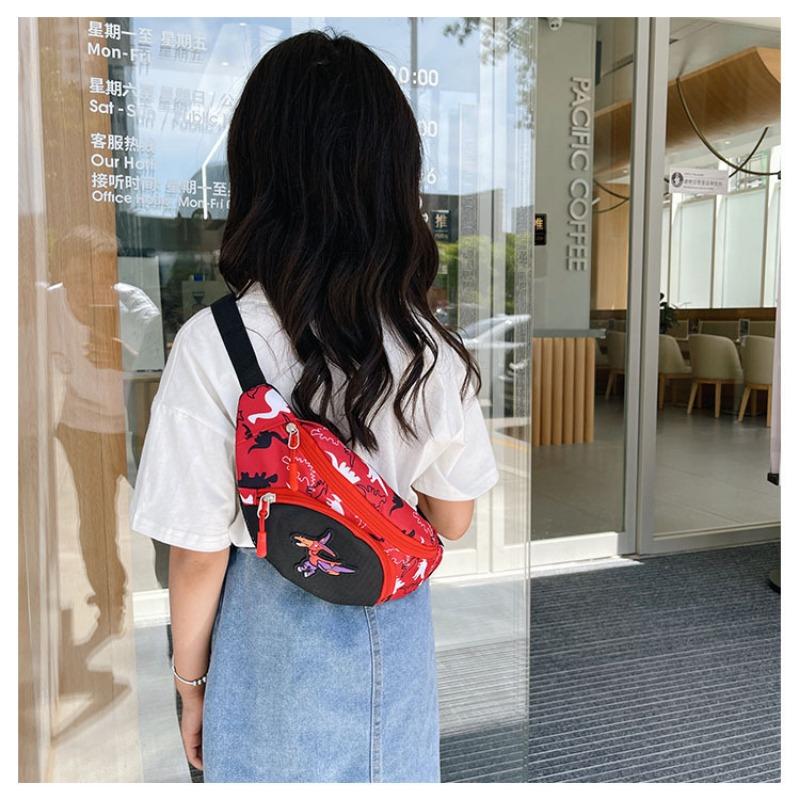 Модная маленькая детская сумка с милым мультяшным динозавром, поясная сумка в стиле вестерн, сумка через плечо