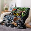 1Pc Rat Fink Print Flannel Blanket, High quality Comfortable for All Seasons, Home Decor, Warmth and Comfort, Perfect for Christmas Gifts