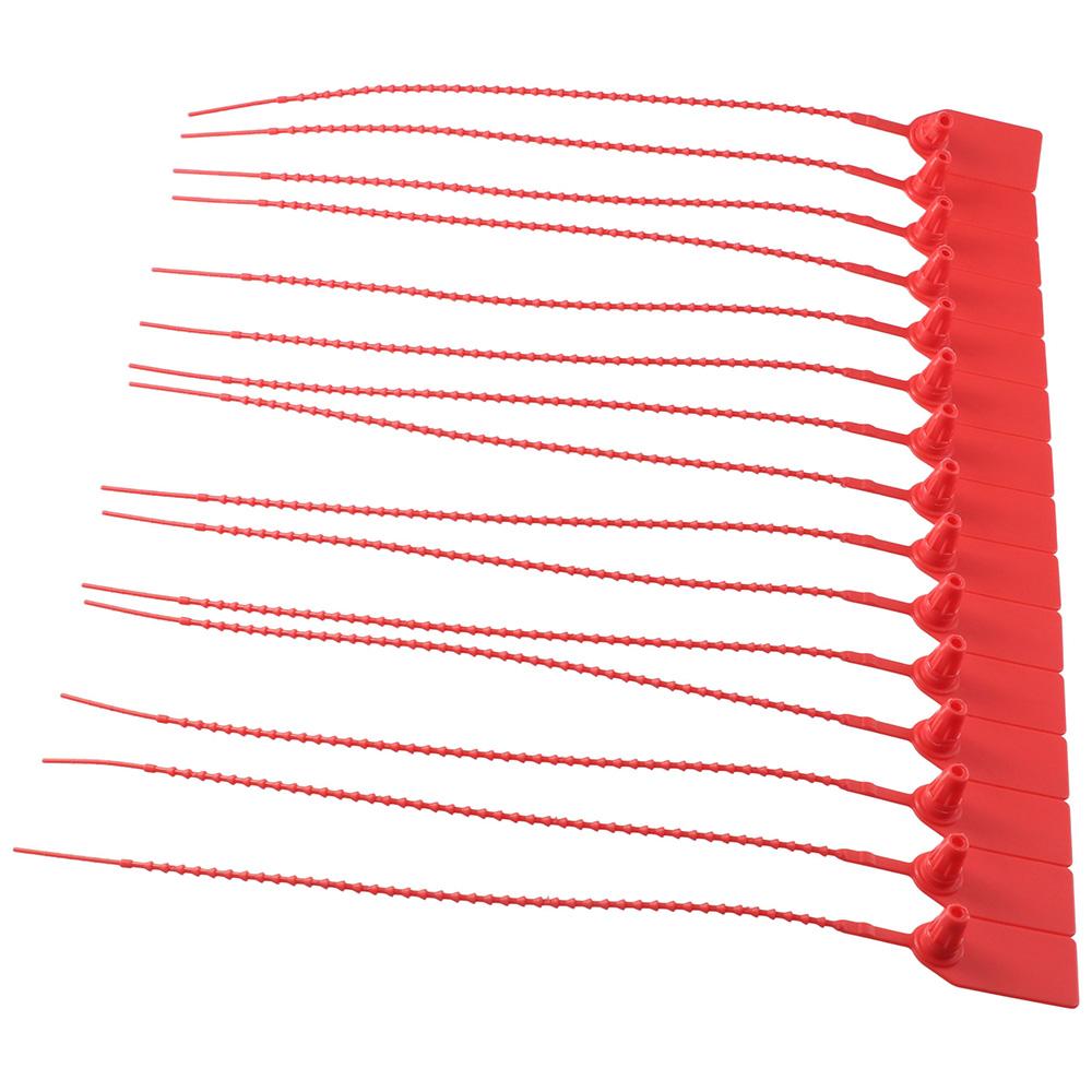 100pcs Red Numbered Zip Ties Plastic Pull Tite Security Tags Anti Demolition and Anti-theft