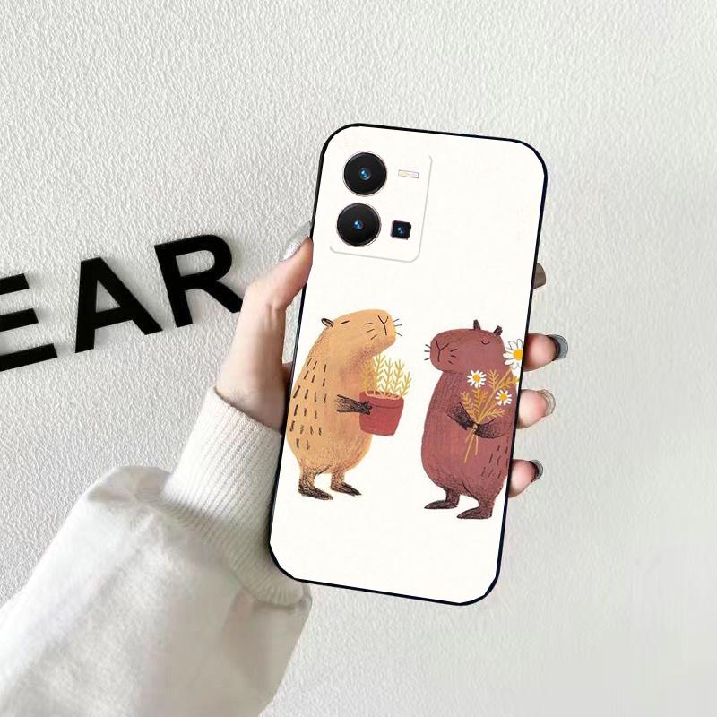 Чехол для телефона с изображением капибары для VIVO Y53S Y33S Y01 Y22S Y31 Y21 Y70 Y21S Y72 Y51 Y35 Y76 V21 V2023 V21E V20 SE