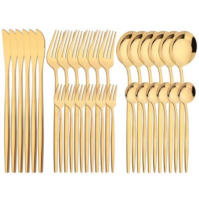 Набор столовых приборов из черного золота, нож, вилки для торта, кофейная ложка, столовые приборы, посуда из нержавеющей стали, домашняя кухонная посуда, серебро