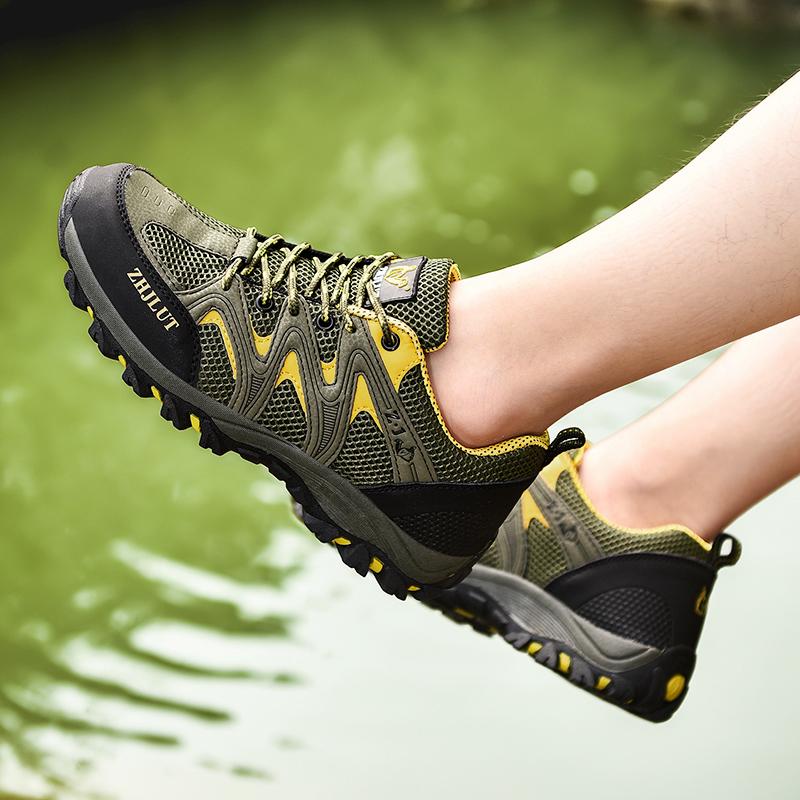 Уличная обувь для бездорожья. Уличная туристическая обувь. Дышащая мужская обувь. Нескользящая износостойкая подошва. Удобная внутренняя дышащая верхняя часть.
