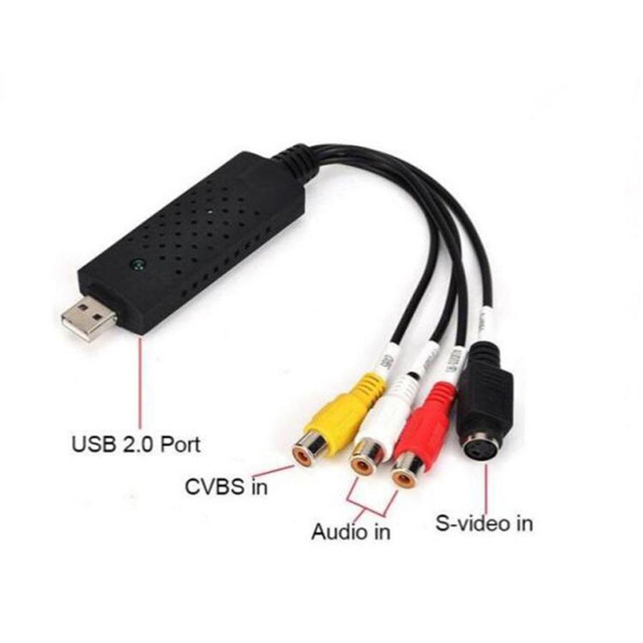USB 2.0 Video Capture Adapter AV TV DVD DVR Capture Card Stereo Audio