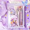 K-POP Anime Girl Character Merch Stationery Set, Cute School Supplies Kit, Student Notebook Pen Ruler, Perfect Birthday Gift