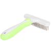 Pet Dog Cat Hairdressing Cleaning Opening Knot Comb Massage Brush with Non Slip Handle(green )