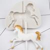 Silicone Cake Mold Carousel Horse Shape Bakeware 3D For Chocolate Clay Fondant Cake Tools Decorating
