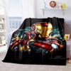 Iron Man Cartoon Comic Funny Expression Blanket, Warm Flannel Sofa Blanket, Home, Bedroom, Travel.