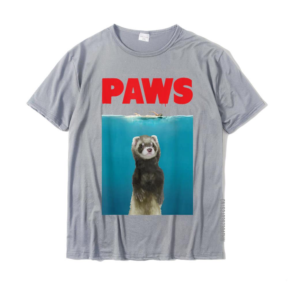 Paws Ferret Funny TShirt Parody Ferret Lover Gifts Fitness Tight Tops Tees For Men New Coming Cotton Top TShirts Print