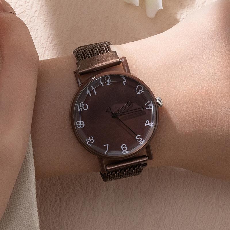 Цифровые студенческие женские часы женские часы с магнитным ремешком кварцевые часы