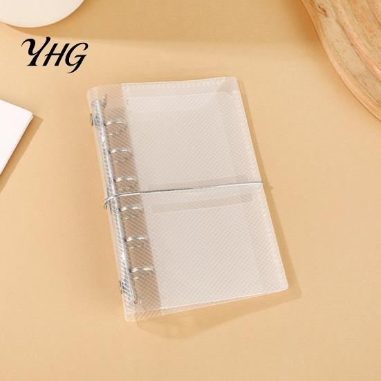 A6 Trifold Binder A7 M5 Binder, 5/6-Rings Transparent Refillable Loose Leaf Receipt Organizer Folder, Planner Budget Notebook Cover for School,