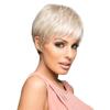 Женские парики с челкой, женские прямые короткие Ombre Bob, синтетические светлые белые волосы, термостойкий парик для вечеринки, косплей, парик для повседневного использования