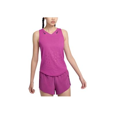 Aeroswift Dri-Fit Adv Fw24 Однотонная влагоотводящая прилегающая универсальная спортивная майка женские топы Горячий пурпурно-красный FN2505-518