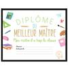 [A3462] - Multicolored 'Best Teacher' Diploma Frame - 25x20 Cm