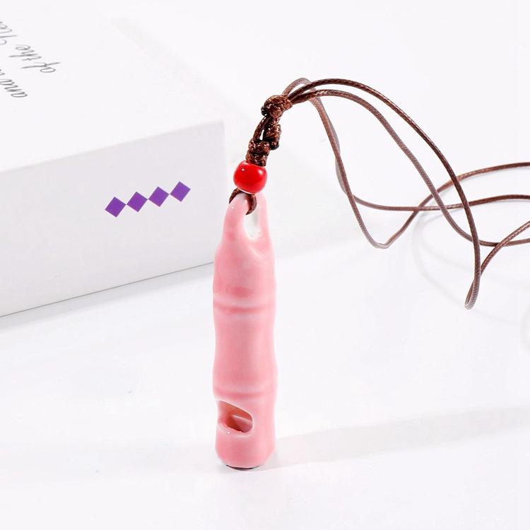 Керамические украшения Бамбуковый свисток, в который можно дуть Винтажное ожерелье Торговая цепочка Богемские украшения