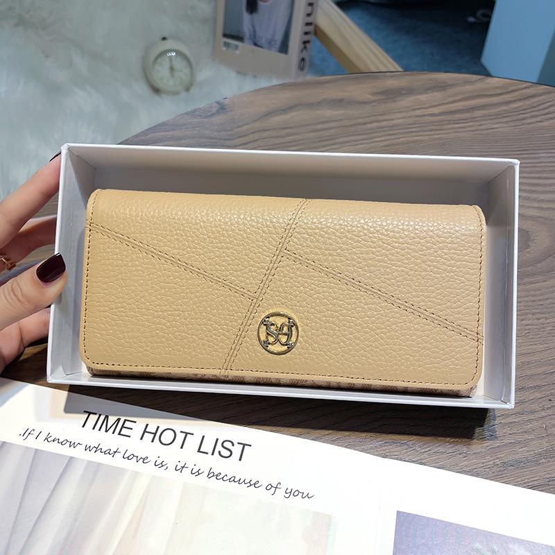 Женский кошелек из мягкой коровьей кожи большой емкости, держатель для нескольких карт, подходит для мобильного телефона, универсальный дизайн 2024 г.