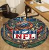 Круглый ковер с узором NFL, коврик для помещений/улицы, для пикника, игровой комнаты, спальни, офиса, гостиной, ковер для домашнего декора, подарок на день рождения