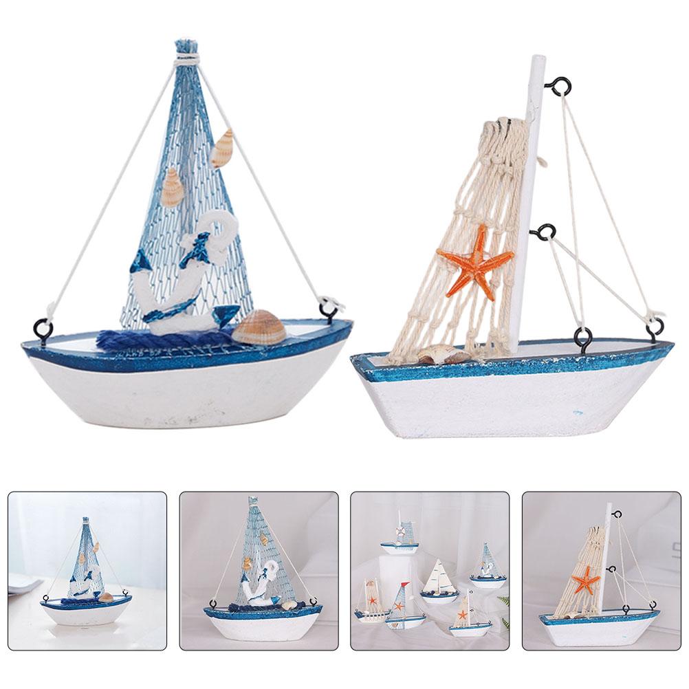 Морской ночной светильник средиземноморская ручная работа парусник модель украшения декор офис настольная лодка бохо