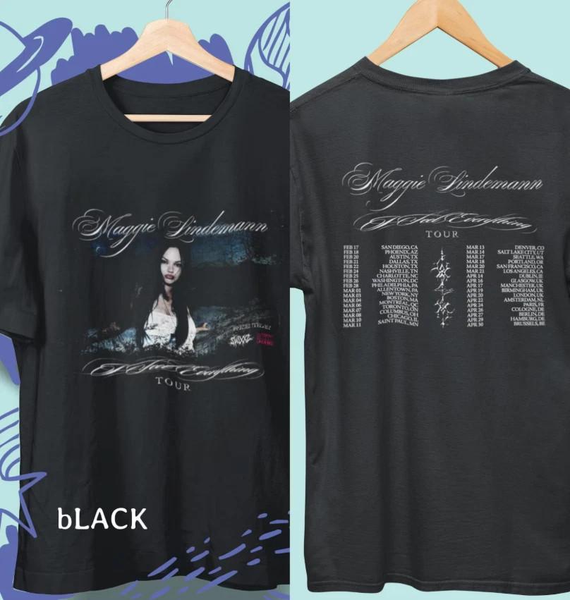 New Maggie Lindemann 2 Sides 2026 Tour Pop Music S to 5XL Tee Shirt TV328