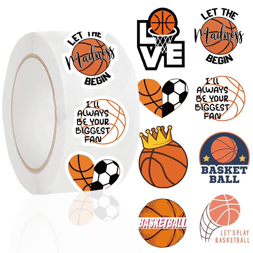500Pcs/Roll Basketball Sports Stickers DIY Classic Toys Cartoon Graffiti Sticker Phone Guitar Laptop Notebook Water Bottle Decal