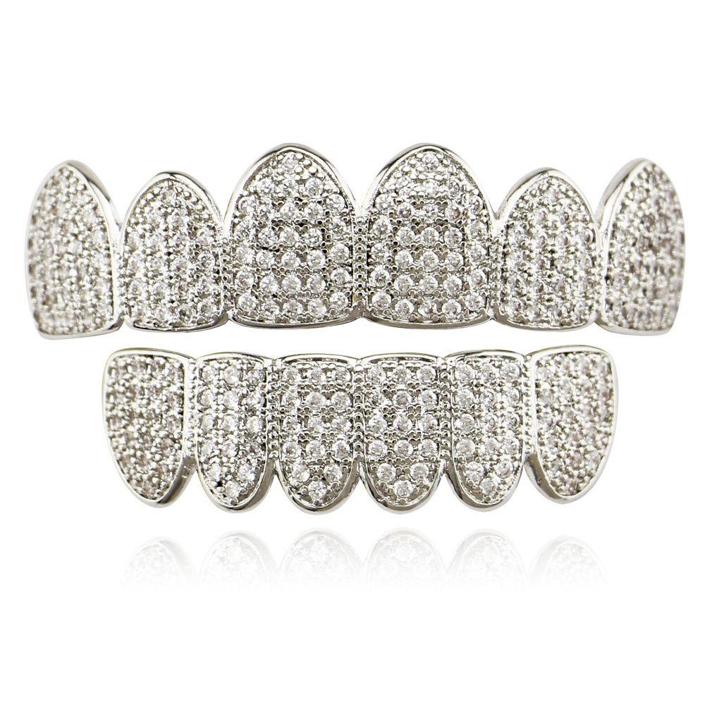 Hip Hop Teeth Grillz Set Removable Design Charm Teeth Grillz Dental Grills Tooth Caps Dental Crown