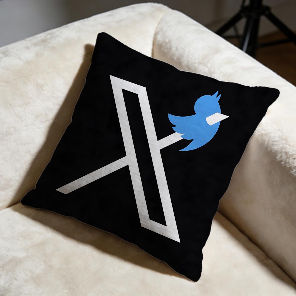 Trendy TTwittering Cushion Cover Soft Decorative Pillow Case Suitable for Bedroom Sofa Car Travel Use