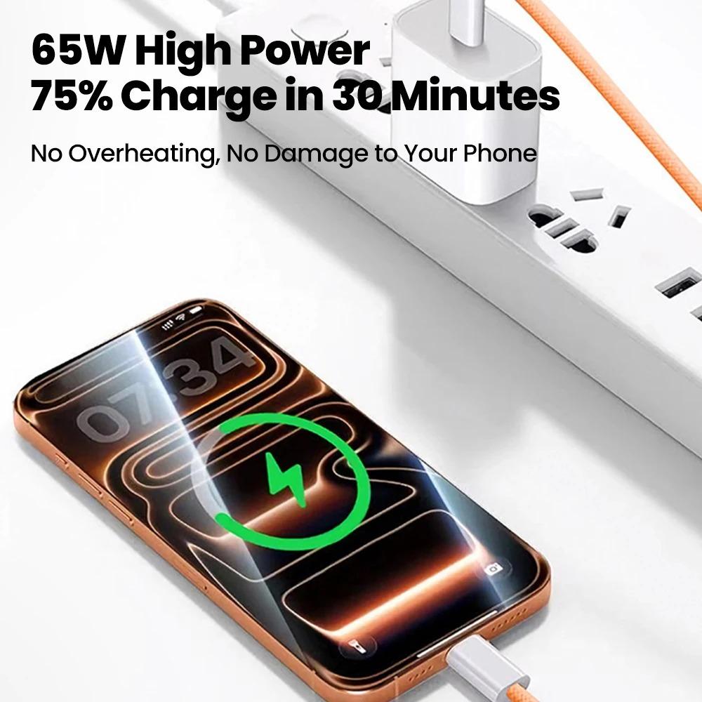 Кабель для быстрой зарядки и передачи данных Type C - Type C 60 Вт с иглой для извлечения SIM-карты, кабель для мобильного телефона USB C Super Charge для iPhone 17 16 15 Samsung