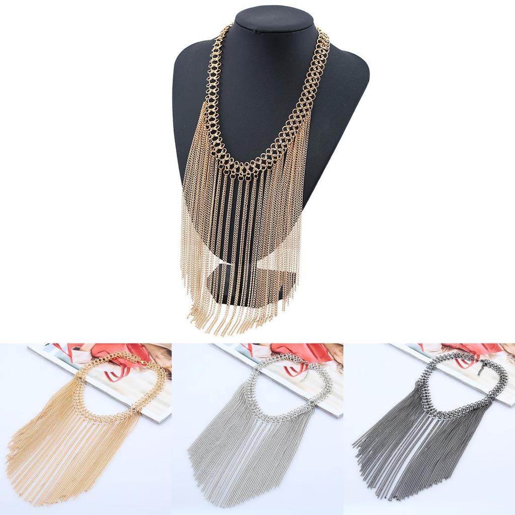 Fashionable Retro Multi Layer Tassel Design Women Necklace For Fashion Lovers
