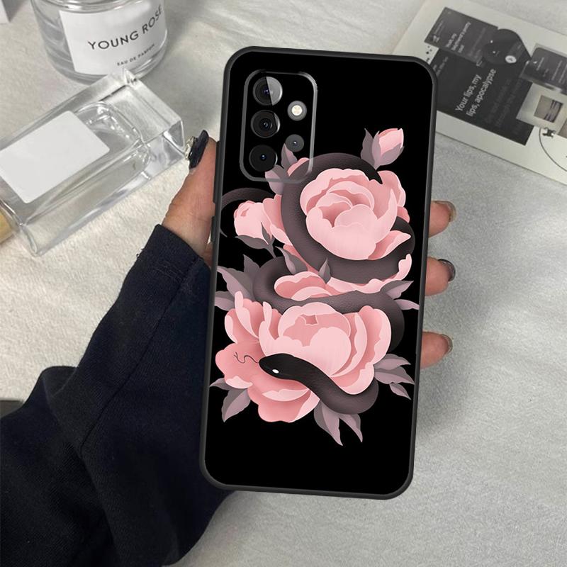 Чехол-цветок змеи для Samsung Galaxy A06 A16 A26 A36 A56 A53 A32 A52 A33 A13 A55 A35 A15 A14 A34 A54 A17