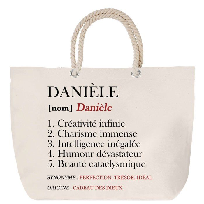 Sac de plage - PLANETEE - Danièle - Anse corde - Grand format - Personnalisable