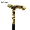 Gold Black Luxury Deer Handle Walking Cane Fashion Decorative Walking Stick Gentleman Elegant Cosplay Cane Knob Crosier 90cm