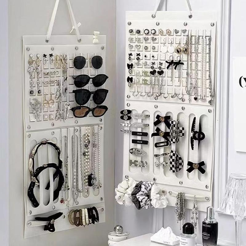 Большая вместимость зажим для волос держатель для повязки на голову настенный держатель для сережек ожерелье вешалка для хранения экономящий место органайзер настенный декор