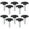 NOLITOY 10-Piece Microphone Stand Screws, Durable Carbon Steel Rods, 0.8cm Diameter, 2.5cm Long, Easy Installation, Stable Mounting for Microphone Sta